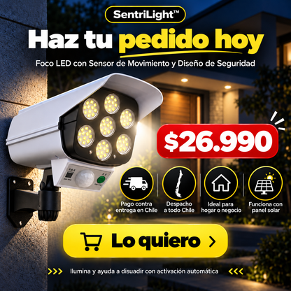 SentriLight™ — Foco LED con Sensor de Movimiento y Diseño de Seguridad